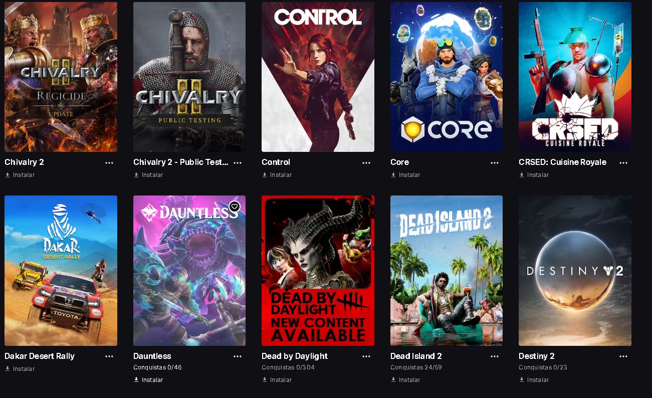 Conta Epic Games com mais de 70 games..