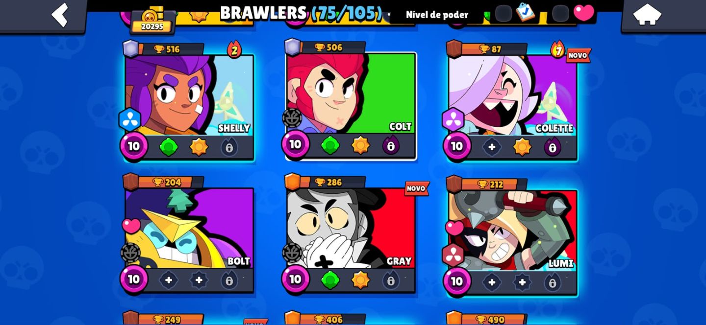 CONTA BRAWL STARS COM MUITAS SKINS E BRAWLERS UPADOS