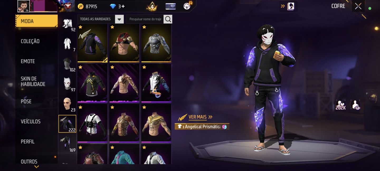 Conta de Free Fire (Angelical)
