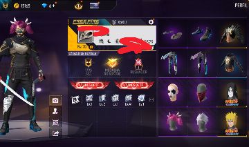 CONTA FREE FIRE BRABA, CABELO ROSA, SOMBRA ROXA E MUITO MAIS!