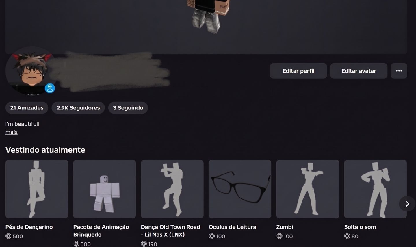 Conta Roblox (muitos robux gastos)