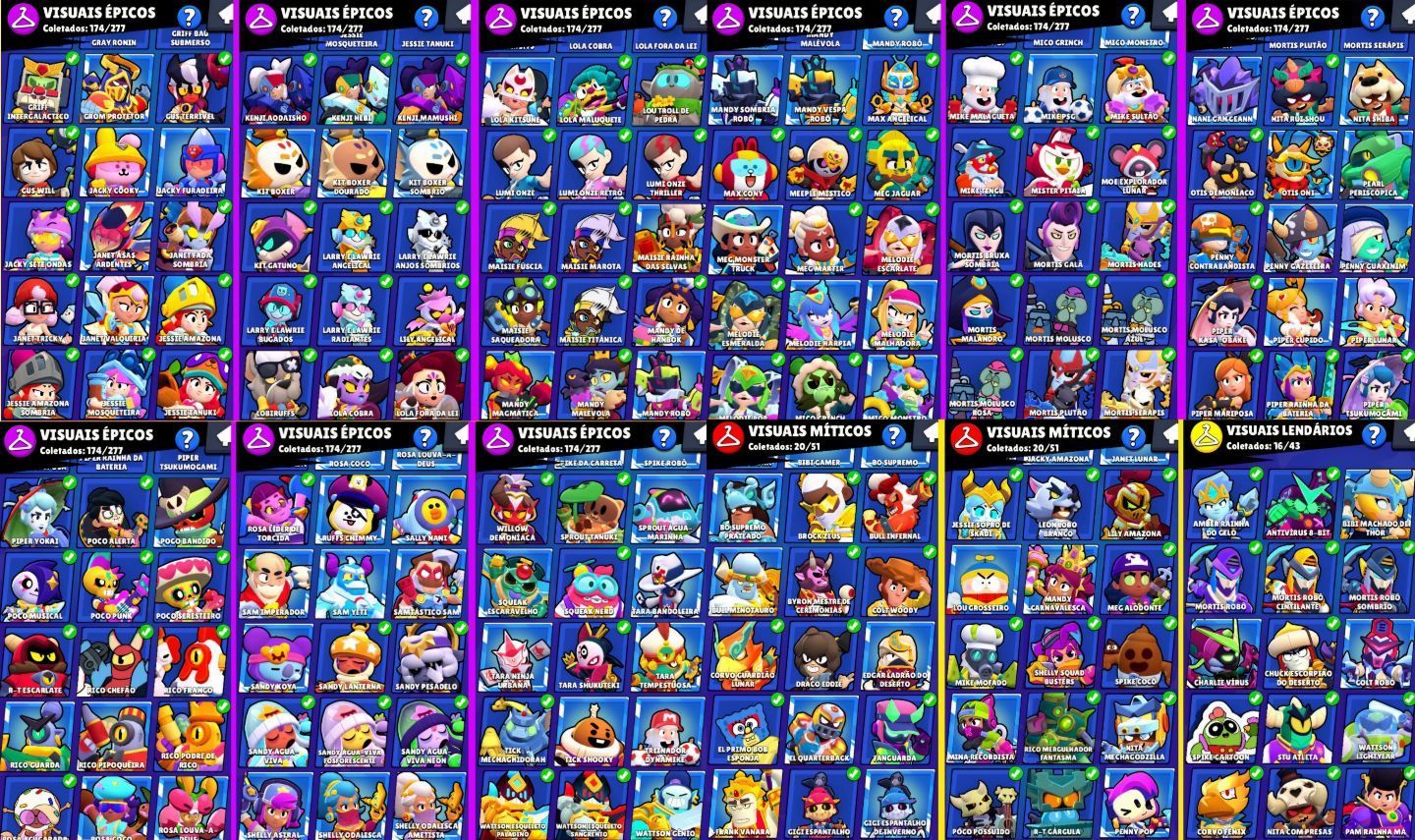 Conta Brawl Star Raro 72k