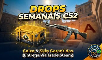 Drops Semanais de CS2 - Caixa e Skin Garantidas (Entrega Via Trade)
