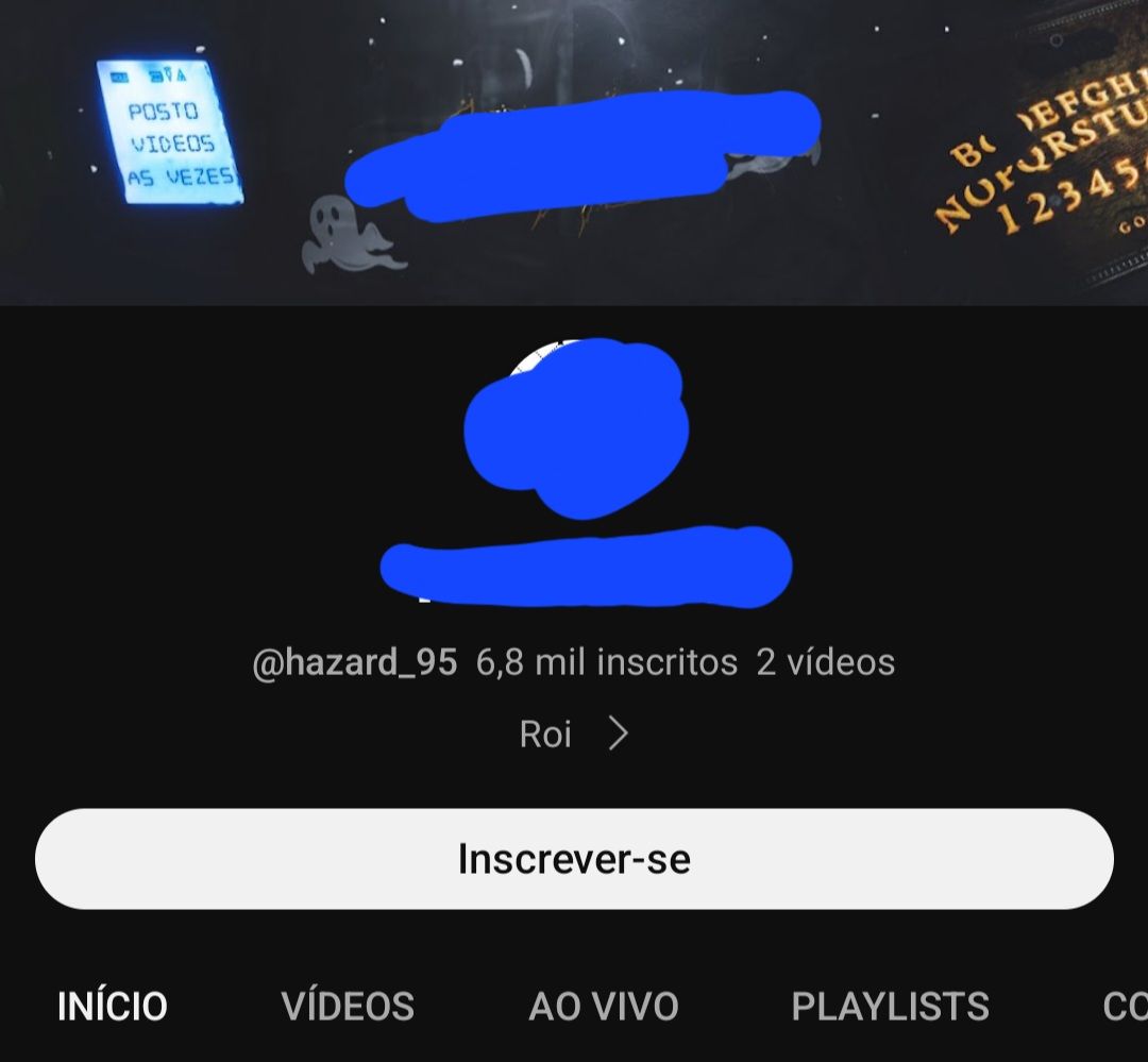 Canal YouTube 6k de inscritos