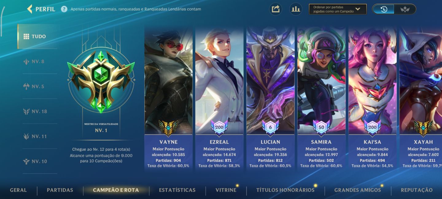 Conta Main ADC Full Champs, 220 skins/ EX Monarca|Lenda