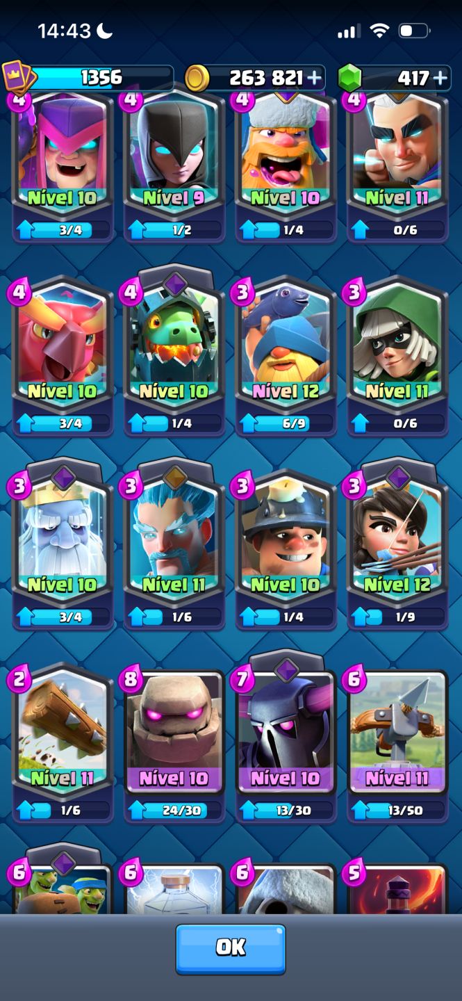 Conta de Clash Royale (arena 22)