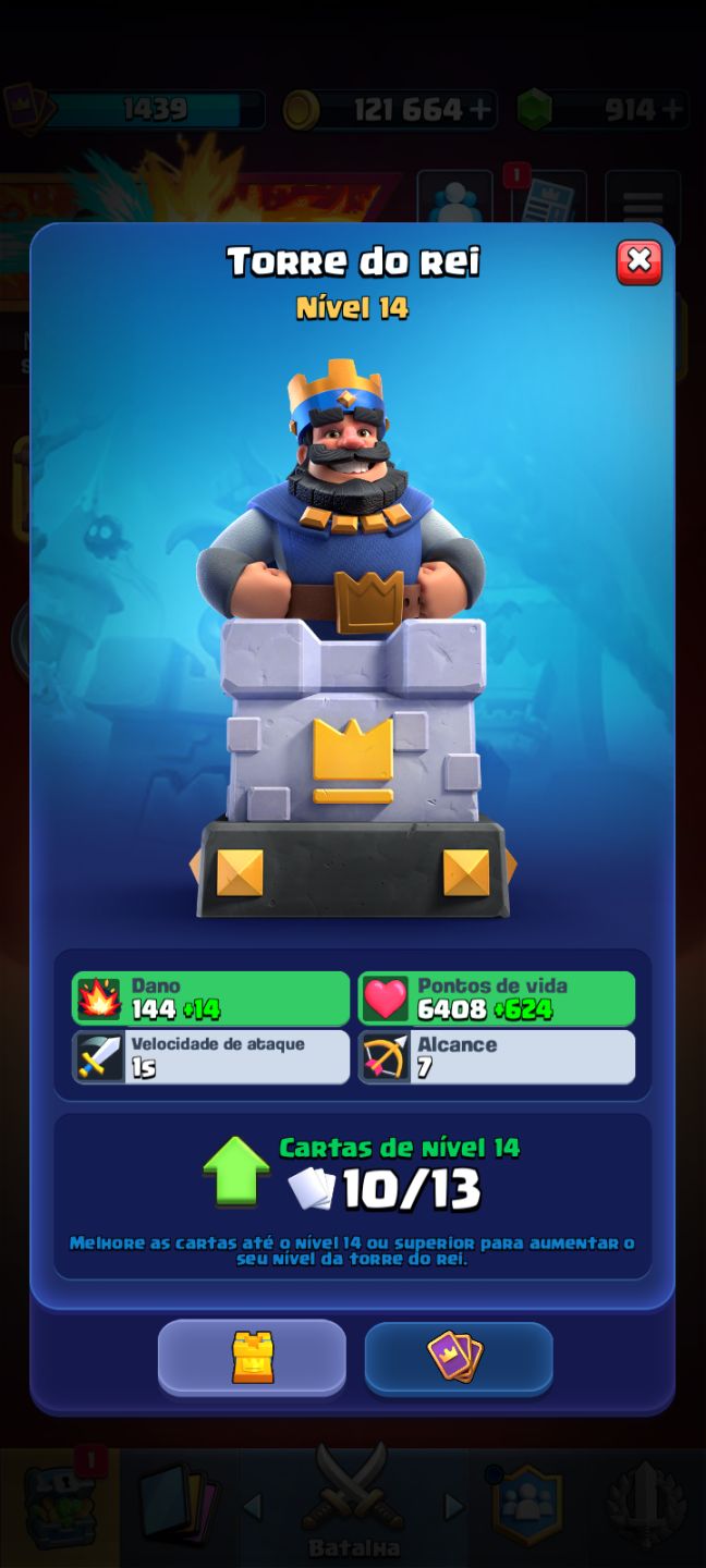 CONTA CLASH ROYALE COM 11K DE TROFÉUS, 121K DE GOLD E 914 GEMAS
