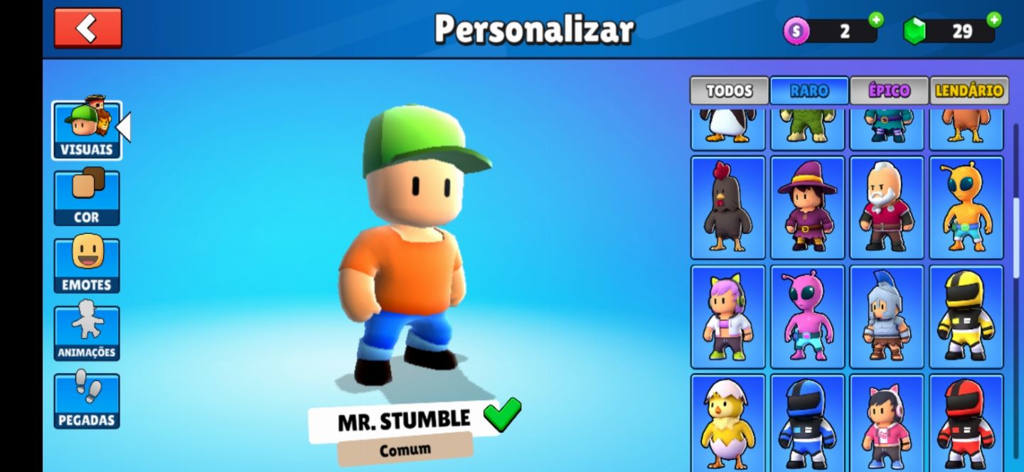 Conta de stumble guys