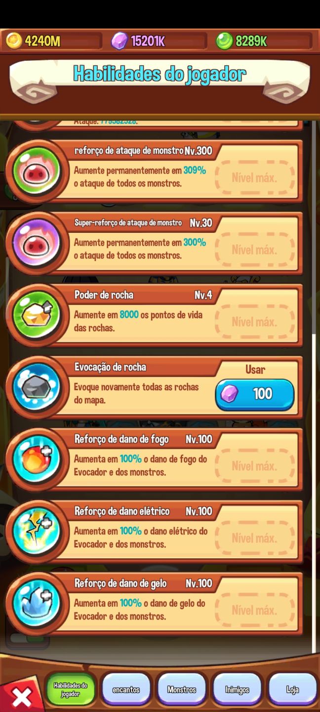 Conta de Summoners com monstros insanos le a descrição