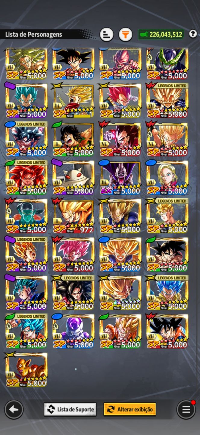 Conta dragon ball legends ótima pra começar