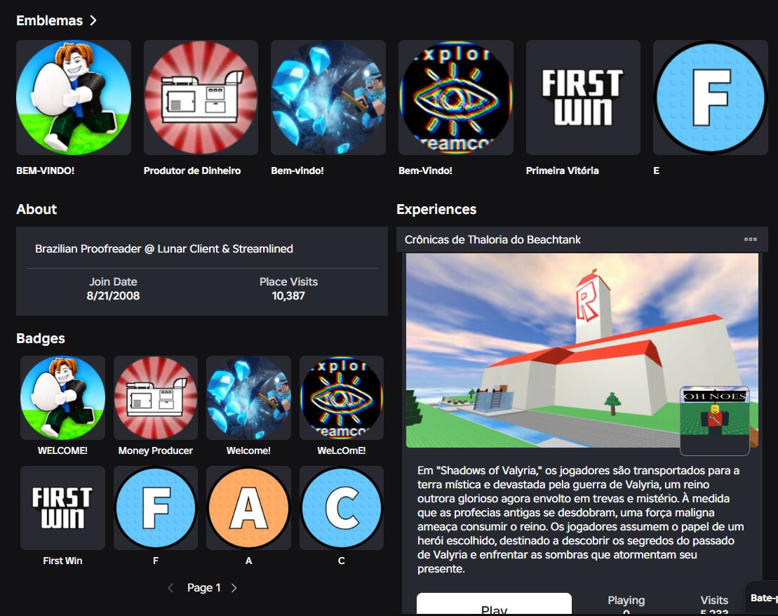 CONTA RARA DE ROBLOX! APROVEITA ANTES QUE VENDA!