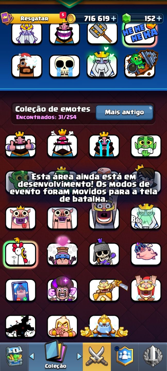 Conta Clash Royale | Arena 18 | 8 Evoluções | 716k Ouro