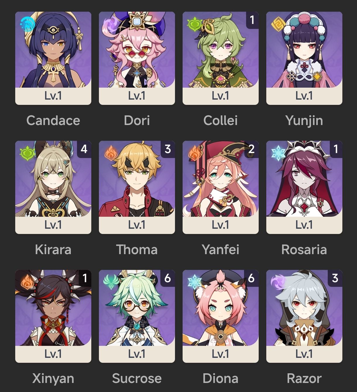 CONTA GENSHIN IMPACT AR59 | FURINA R1 + NEUVILLETE R1 + RAIDEN R1 + NAHIDA C1