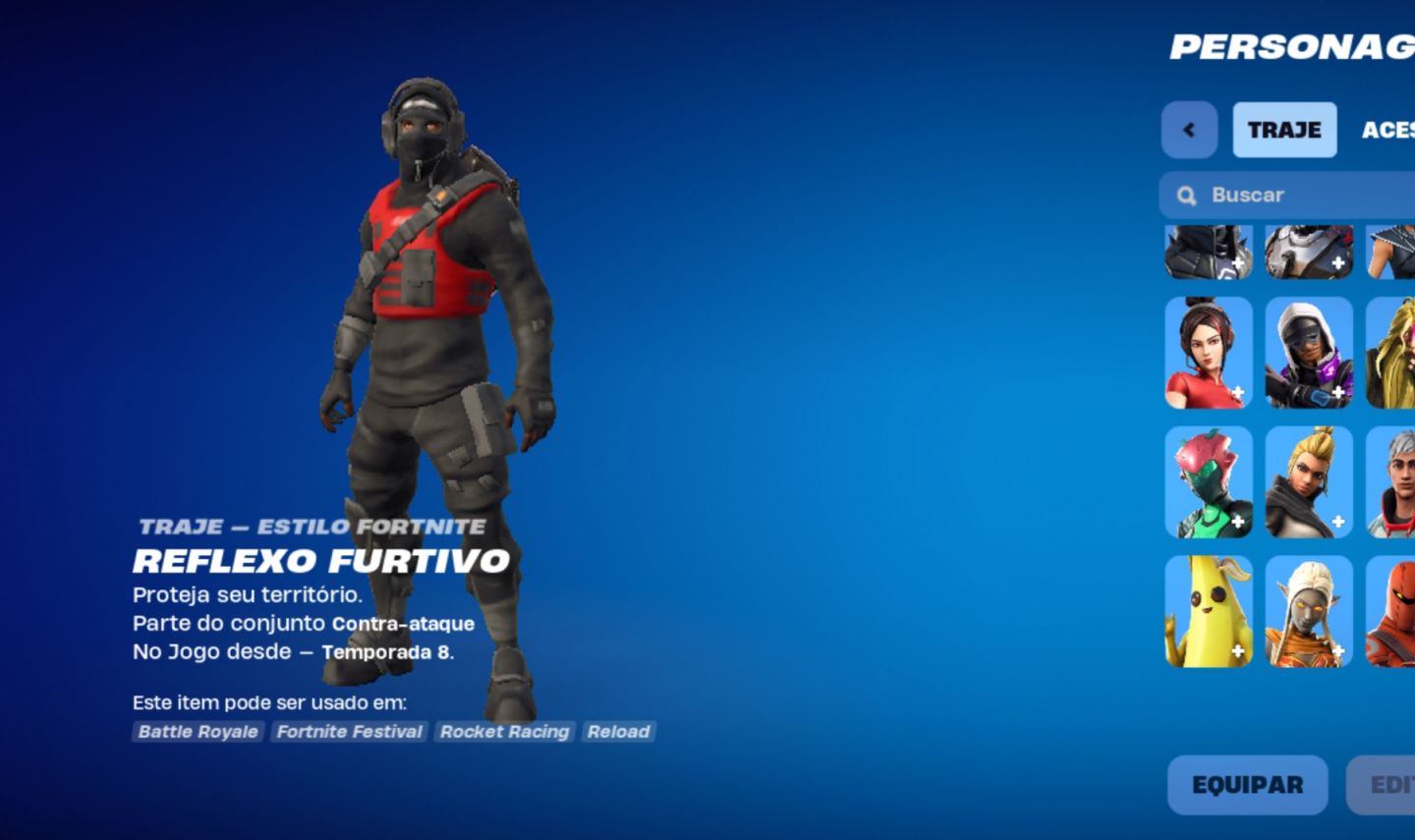 Conta Fortnite(Stealth Reflex, Kratos Full, Peixoto World, Mako), 15+ jogos Epic