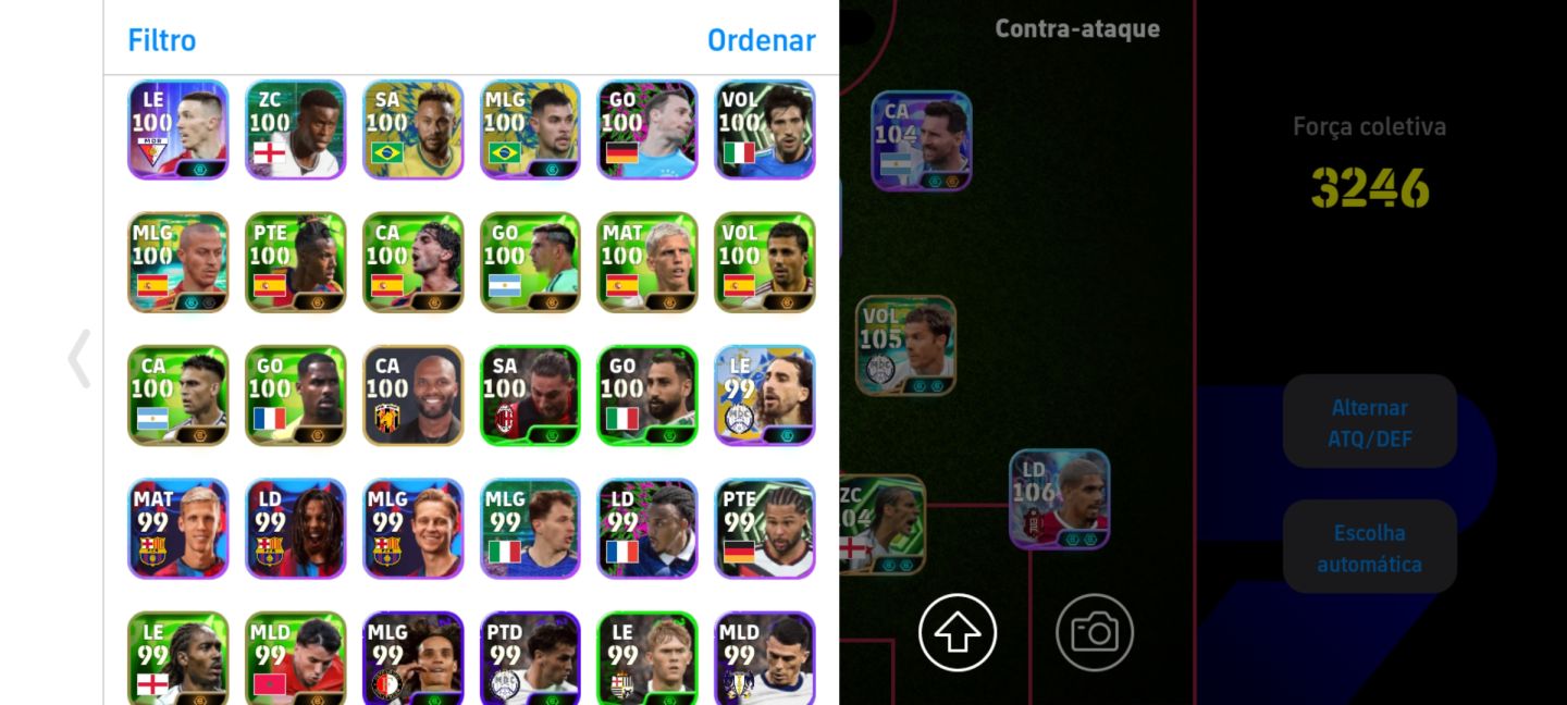 Conta de efootball com 10 jogadores de box pagas força do time 3246