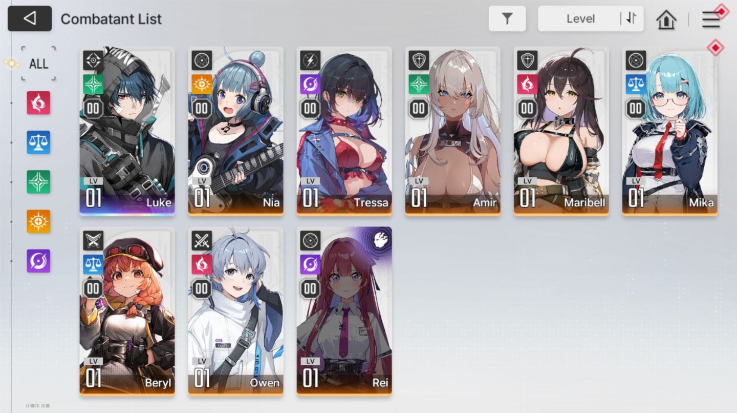 Contas reroll Chaos Zero Nightmare CZN Lv 05 GLOBAL