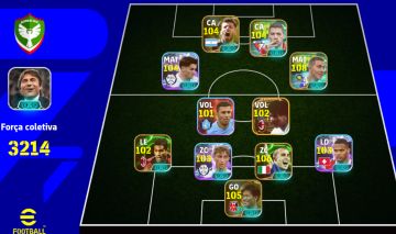 Conta Efootball 3214 HAZARD 108 BONUCCI 106 BRAHIM DIAS 104 GOLEIRO 105