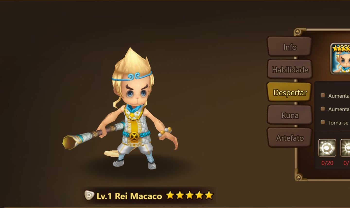 CONTA RECENTE + LD NAT5 QITIAN (LIGHT MONKEY KING) | EVENTO ATIVO