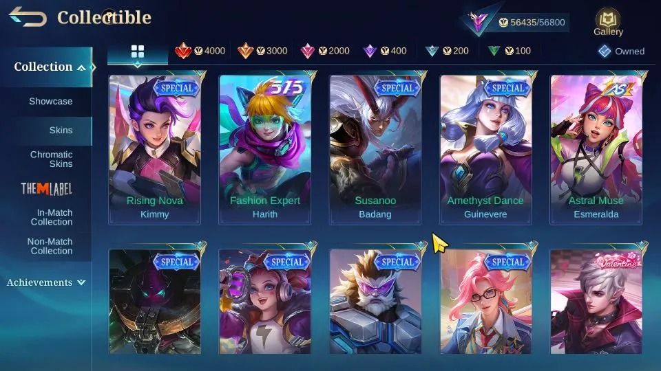 CONTA COM MUITA SKIN BOA - FULL EMBLEMAS