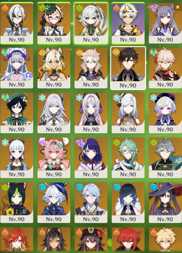 AR 60-/NAHIDA C6/ARLE C2/FURINA C2/Xilon c2/Skirk-rec de senha pode ser alterado