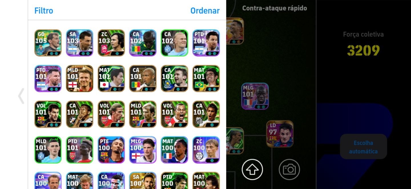 CONTA eFOOTBALL 3209 FORÇA | CR7 107 | 18 MILHÕES GP | ELENCO TOP
