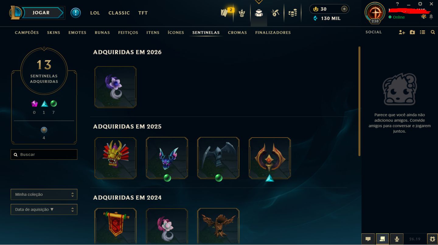CONTA DIAMANTE // DIVERSAS SKINS // LEVEL 239 (MAIN ACCOUNT)