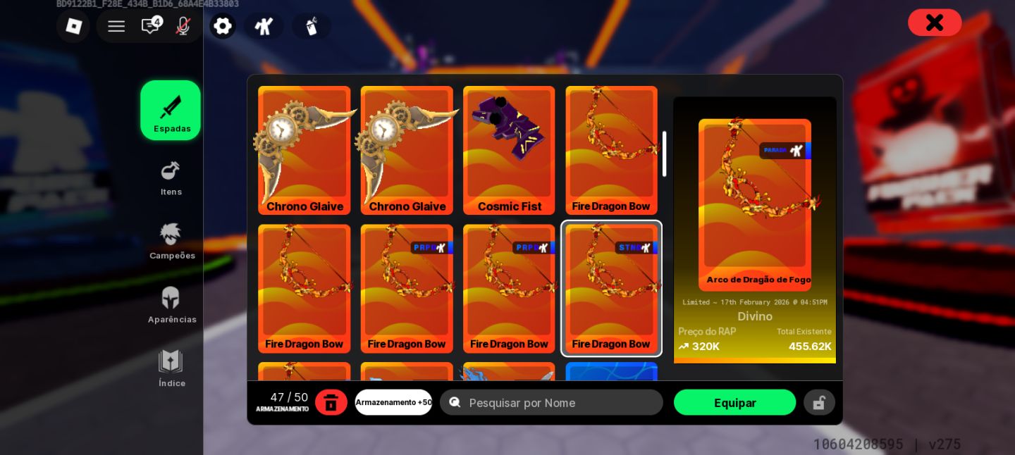 CONTA ENDGAME DEATH BALL + IMENSO INVENTÁRIO DE ROUPAS ROBLOX