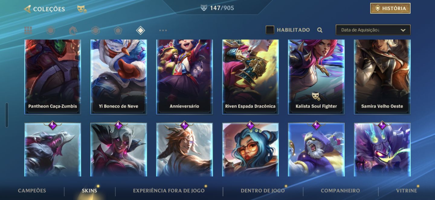 Conta wild rift ,todos champs,147 skins único dono todos os dados