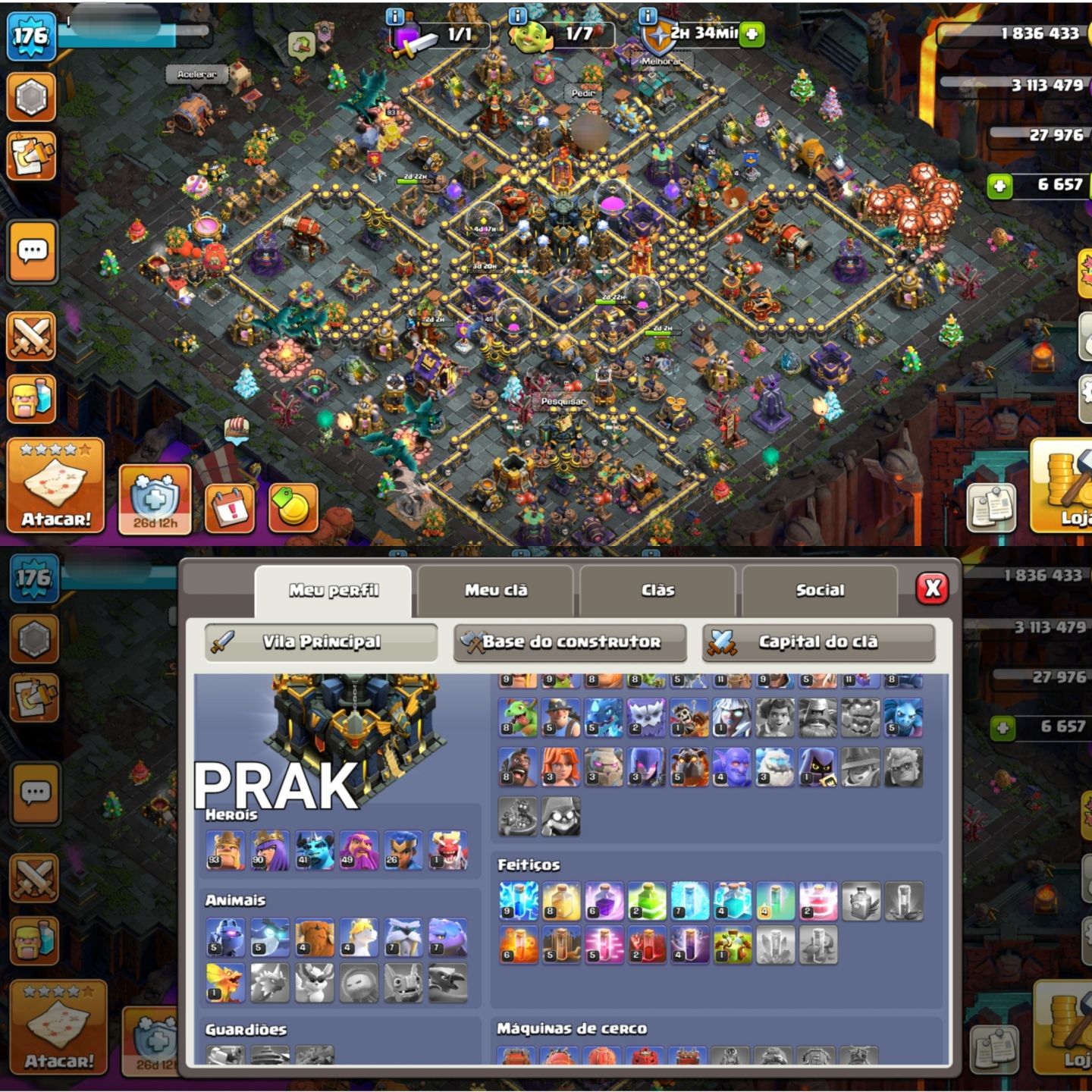 CONTAS DE CLASH OF CLANS CV9 A CV17 NO E-MAIL DO COMPRADOR