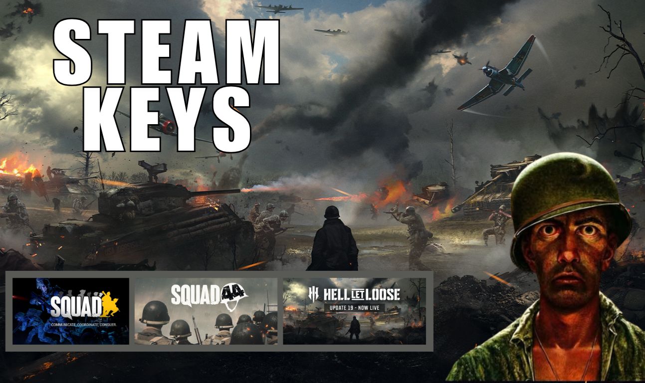 Keys Steam | Squad, Hell Let Loose, Hell Is Us e mais | Chave Ativação Steam
