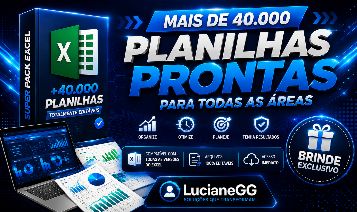 MEGA PACK EXCEL 40.000 PLANILHAS EDITÁVEIS + BRINDE | ENTREGA AUTOMÁTICA