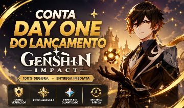 GENSHIN IMPACT AR60 DAY ONE | 5 + ARMAS ASSINATURA | SEM VÍNCULOS