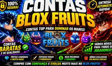 Conta Blox Fruits Roblox | Nível Alto + Frutas Lendárias | Entrega Automática