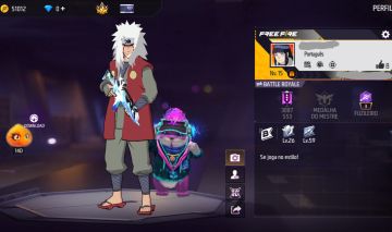 CONTA FREE FIRE COM CONJUNTO JIRAIYA | XM8 TERRA DOS SONHOS | UMP BOOYAH