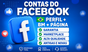 (PROMOÇÃO) CONTAS FACEBOOK PRONTAS PARA MARKETPLACE E ADS