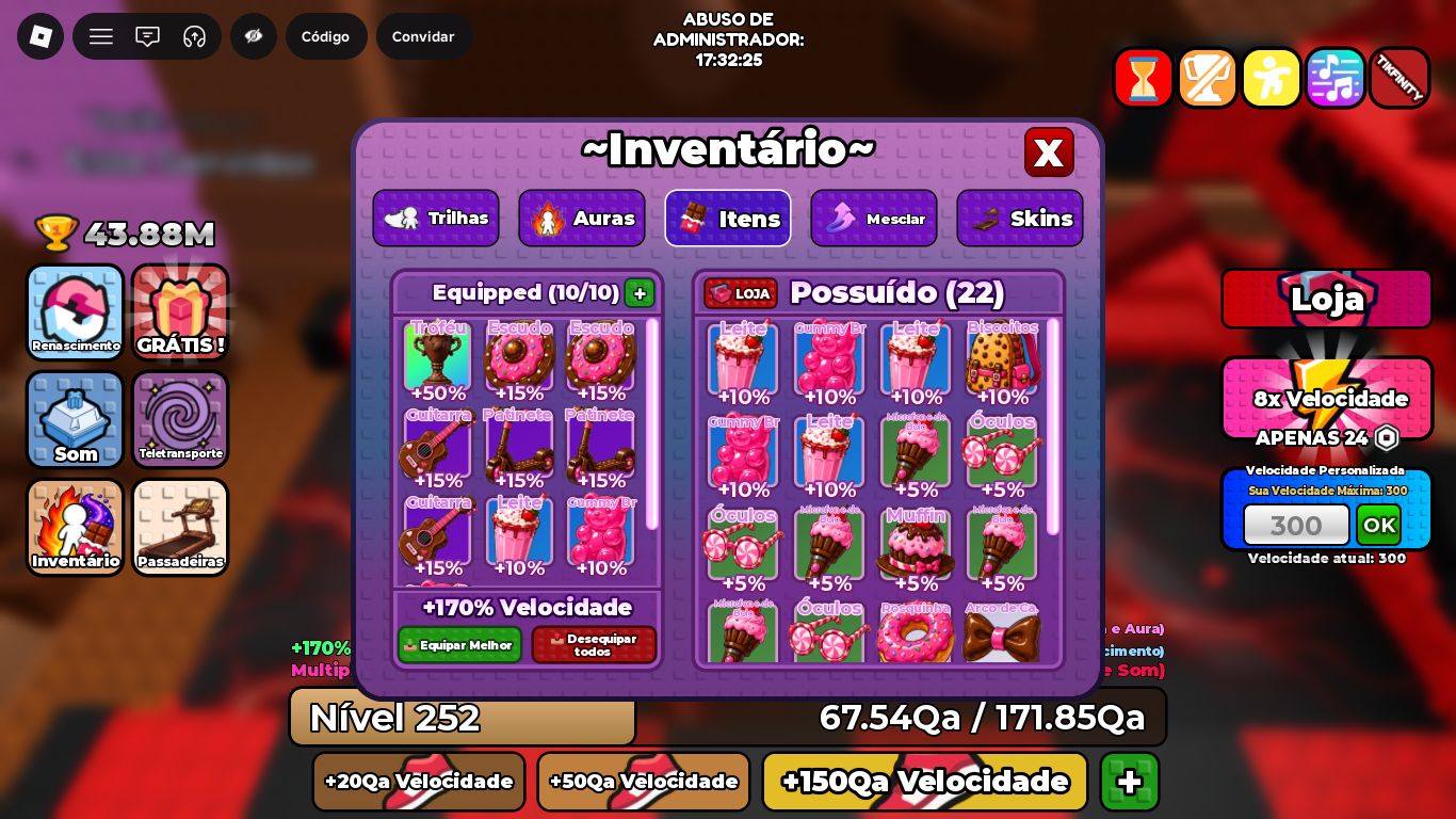 3.128 ROBUX GASTOS EM PASSES DE +1 SPEED KEYBOARD ESCAPE E CAR CRUSHERS 2. Conta