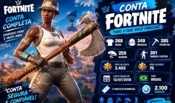 CONTA DE FORTNITE COM MACHADO DO KRATOS ! MAIS INFO
