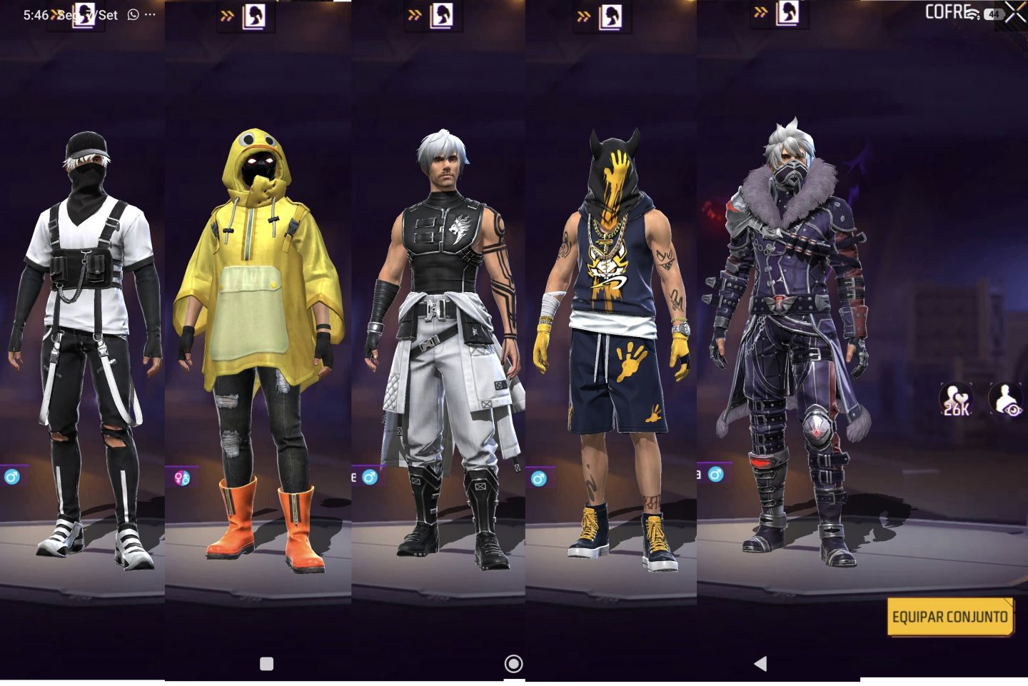 Conta de free fire com muitas skins boas barba do velho Angelical e muito mais