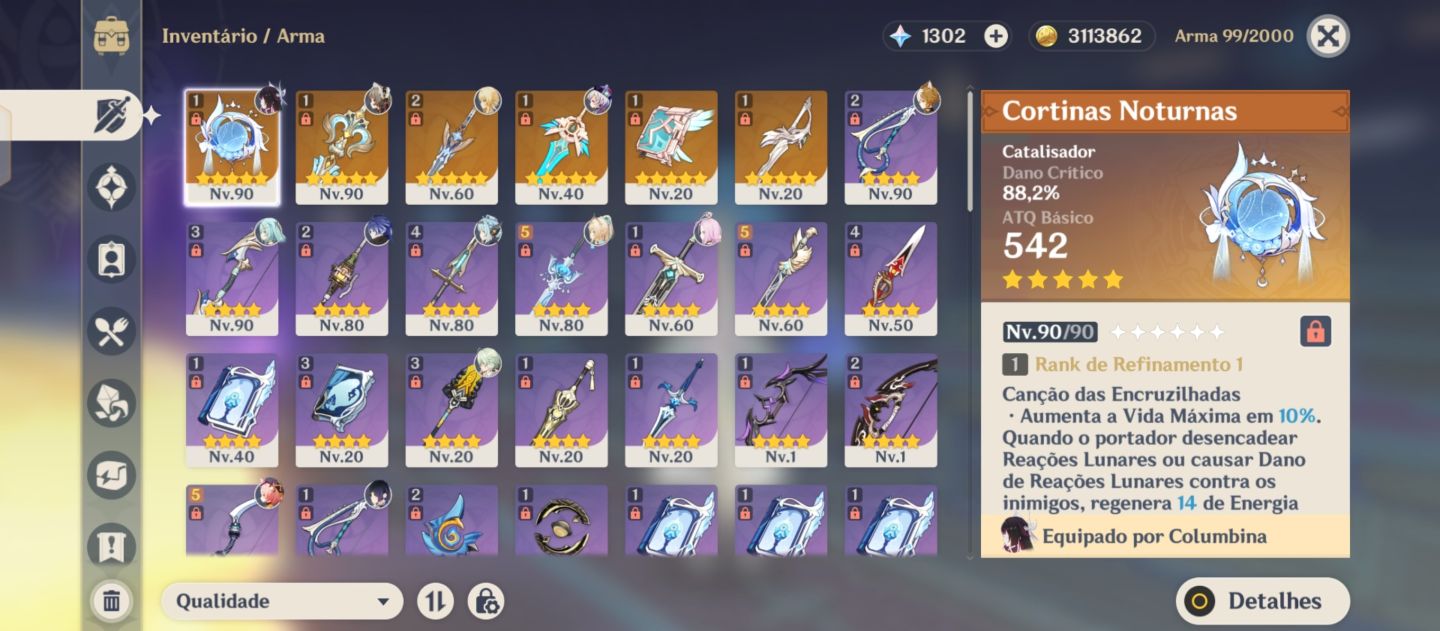 Conta Genshin AR56 - 4 Times (2 Lunar + 2 Stellar)