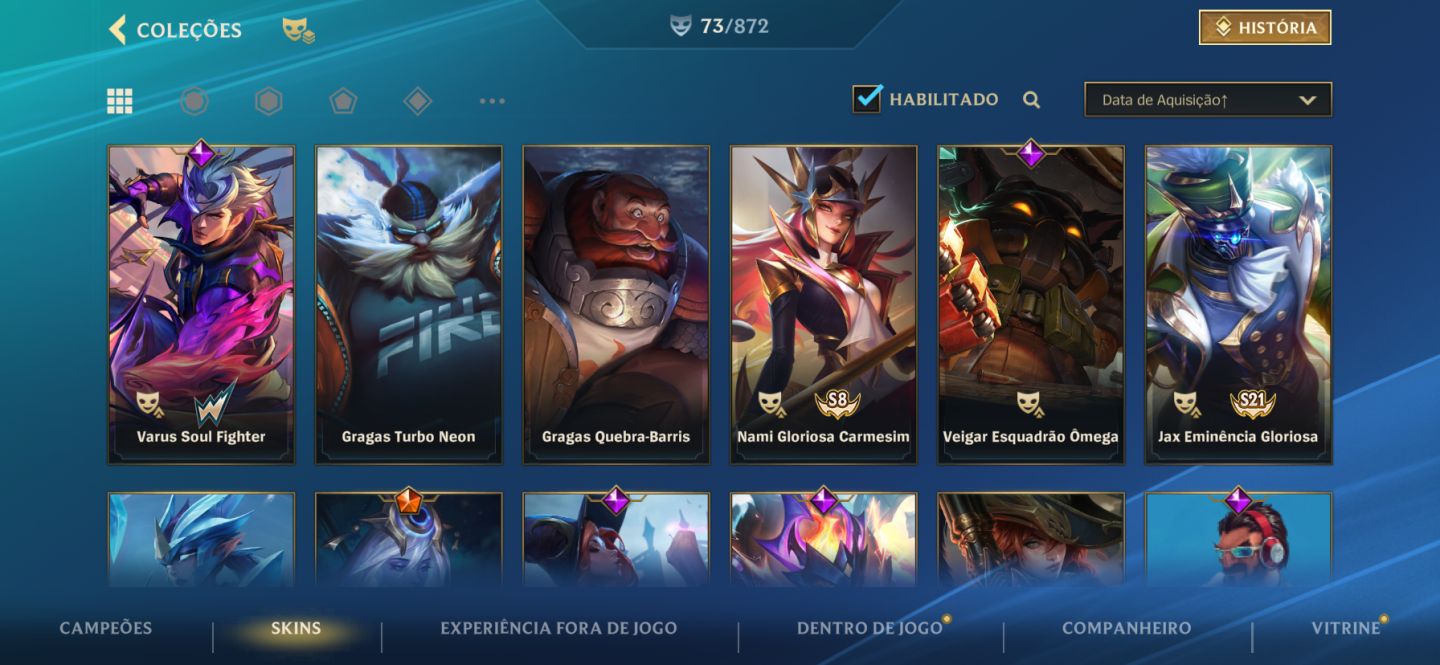 Conta main Lulu suporte e skins da lux Wild Rift