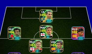 CONTA EFOOTBALL COM IBRAHIMOVI + LAMPARD + FIGO