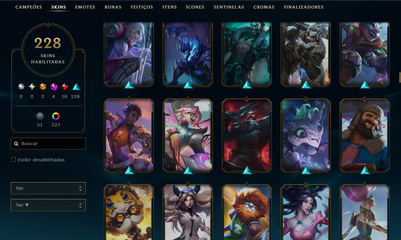 LUX ELEMENTALISTA, EZREAL PULSEFIRE, +200 SKIN E SKINS PRESTIGIOS (FULL ACESSO)