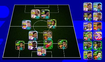 Conta Efootball top com Gullit e Pack da Inglaterra
