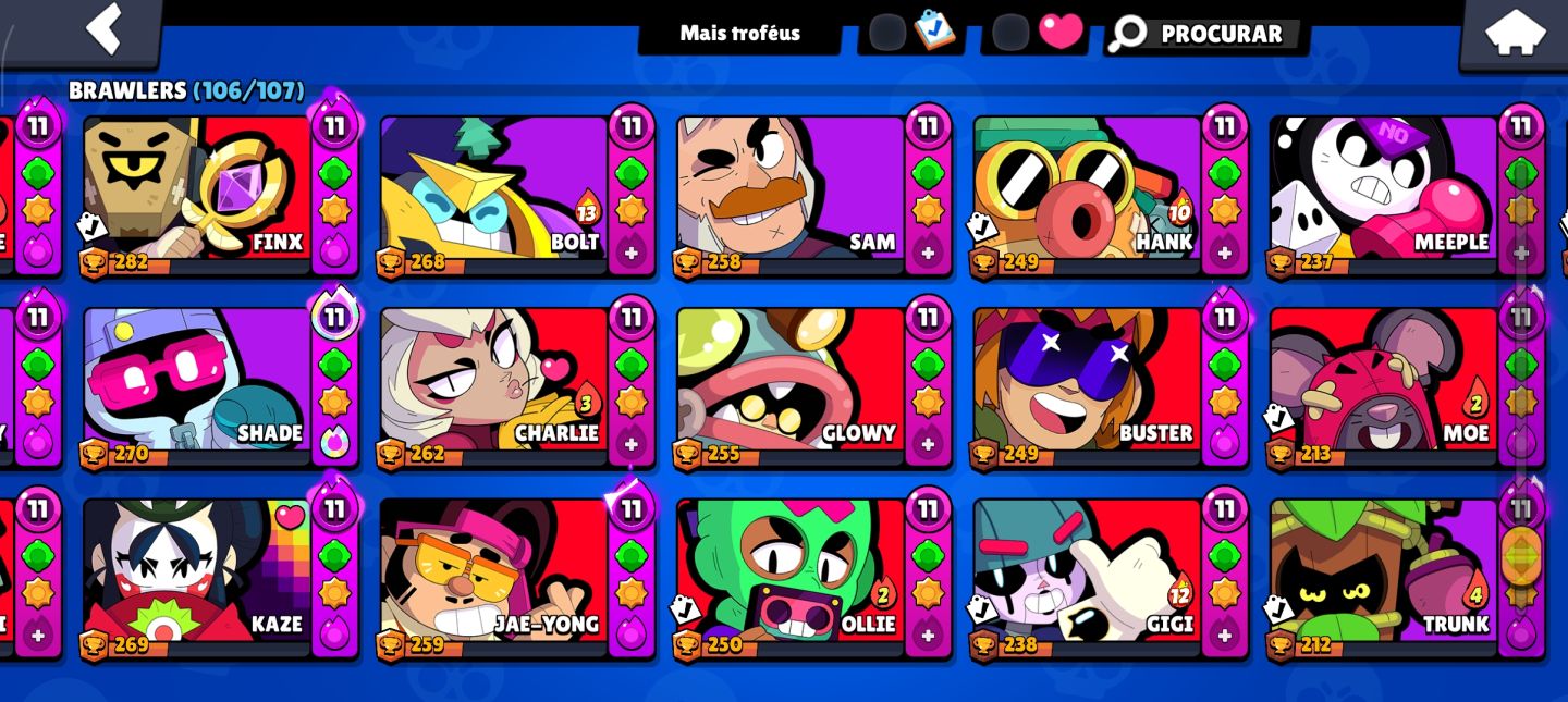 Conta de brawl stars muito rara