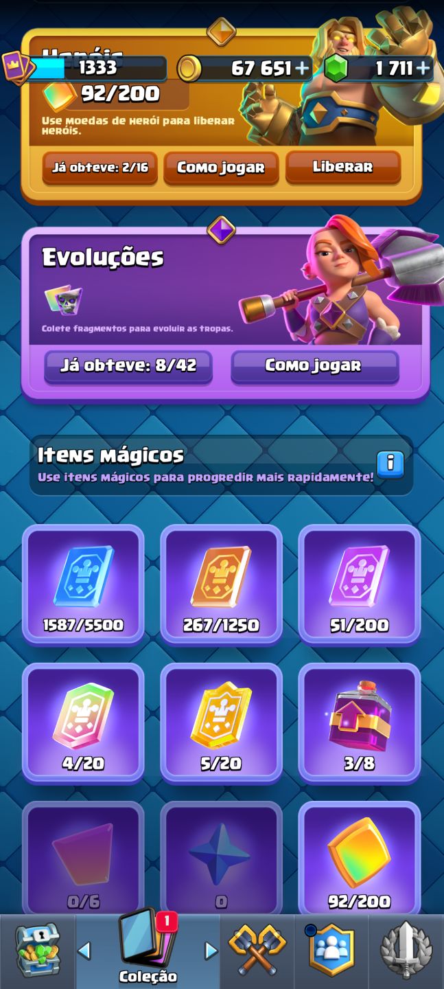 Conta de Clash royale ideal para subir arena