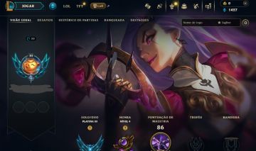 CONTA LEAGUE OF LEGENDS - PLATINA 3 - + 30 PDLS