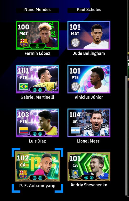 EFootball CONTA STEAM FORÇA 3168 | DROGBA 103 + JAVIER SAVIOLA 105 + LAMINE YA
