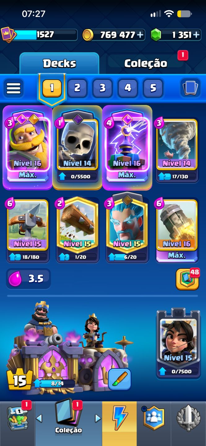 CONTA CLASH ROYALE ENDGAME - 11.831 TROFÉUS | ICEBOW NIVELADO | MUITOS RECURSOS