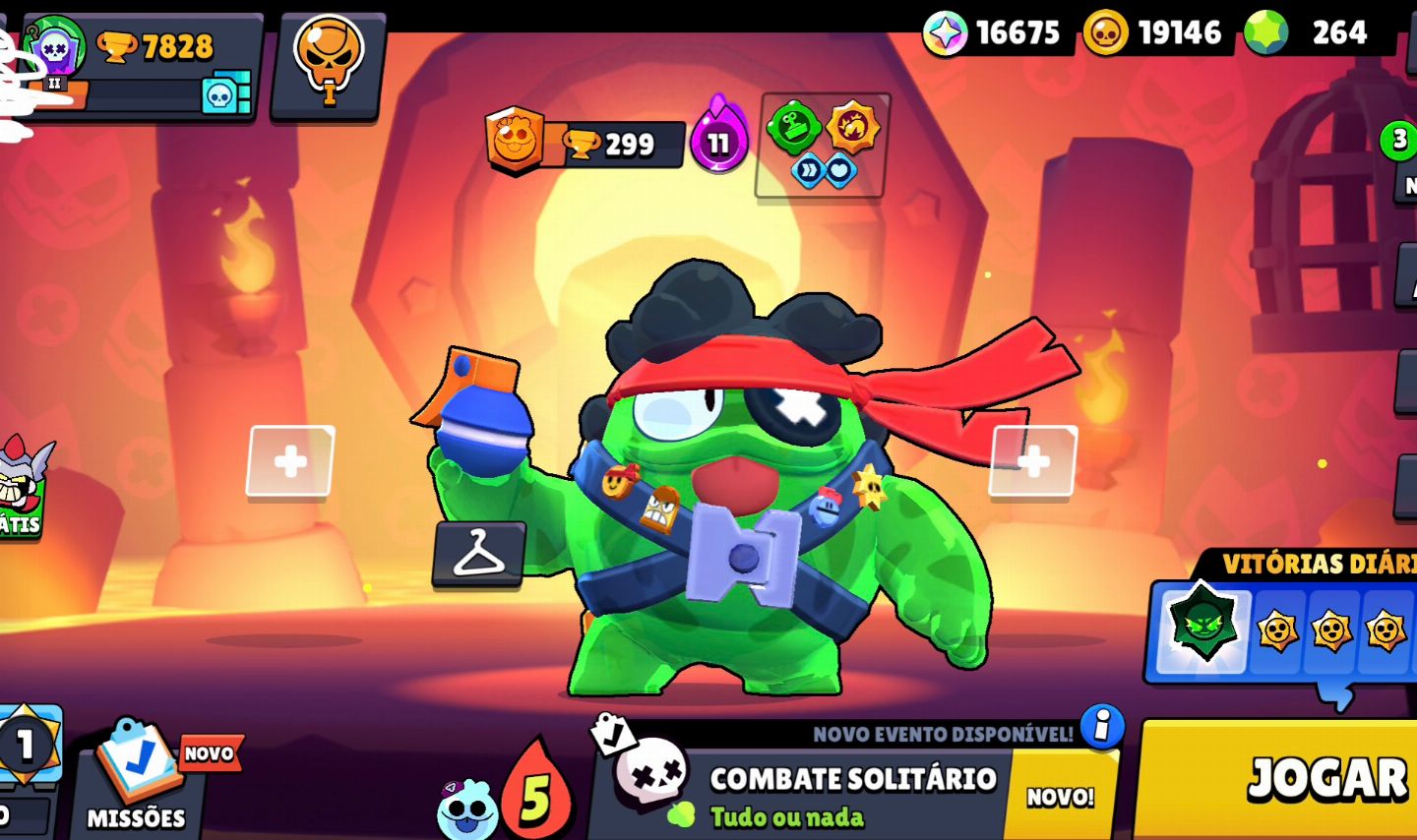 CONTA BRAWL STARS 7828 TROFÉUS