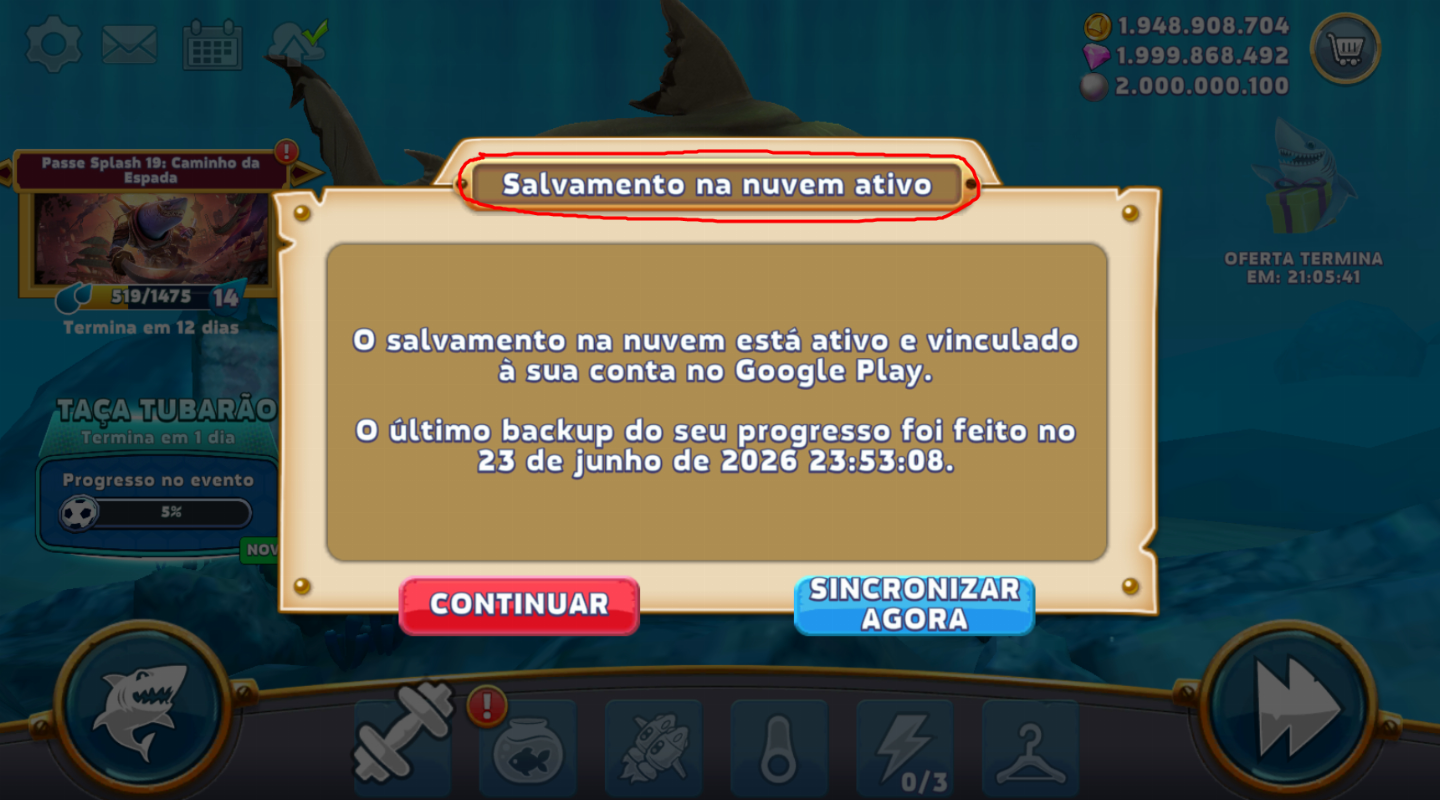 HUNGRY SHARK WORLD | CONTAS FULL | 2B MOEDAS + 2B JÓIAS + 2B PÉROLAS | ANDROID